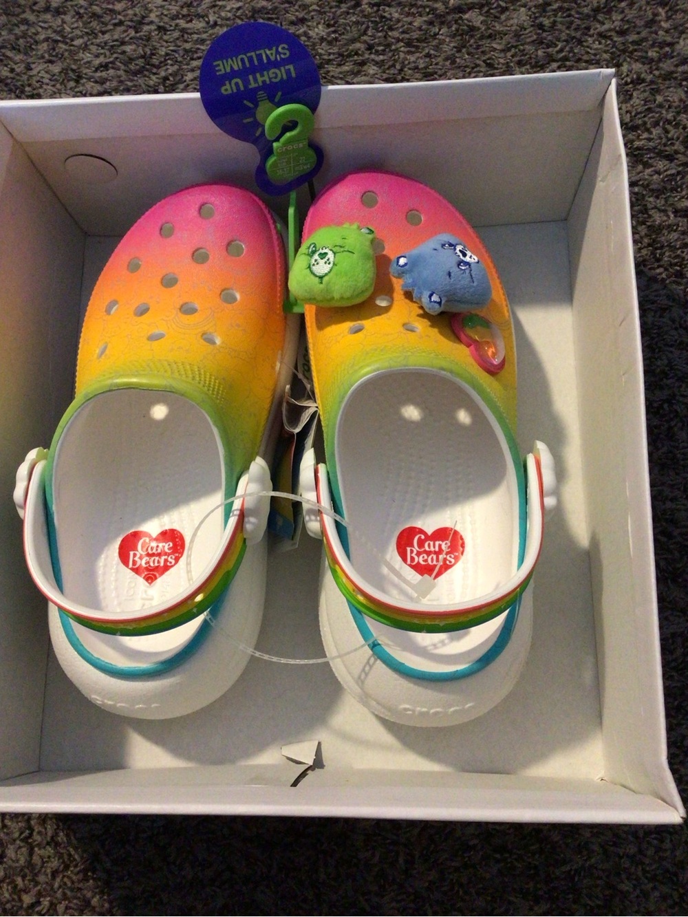 Care Bears Kids' Rainbow Gradient Clog - Pink, Orange, Yellow